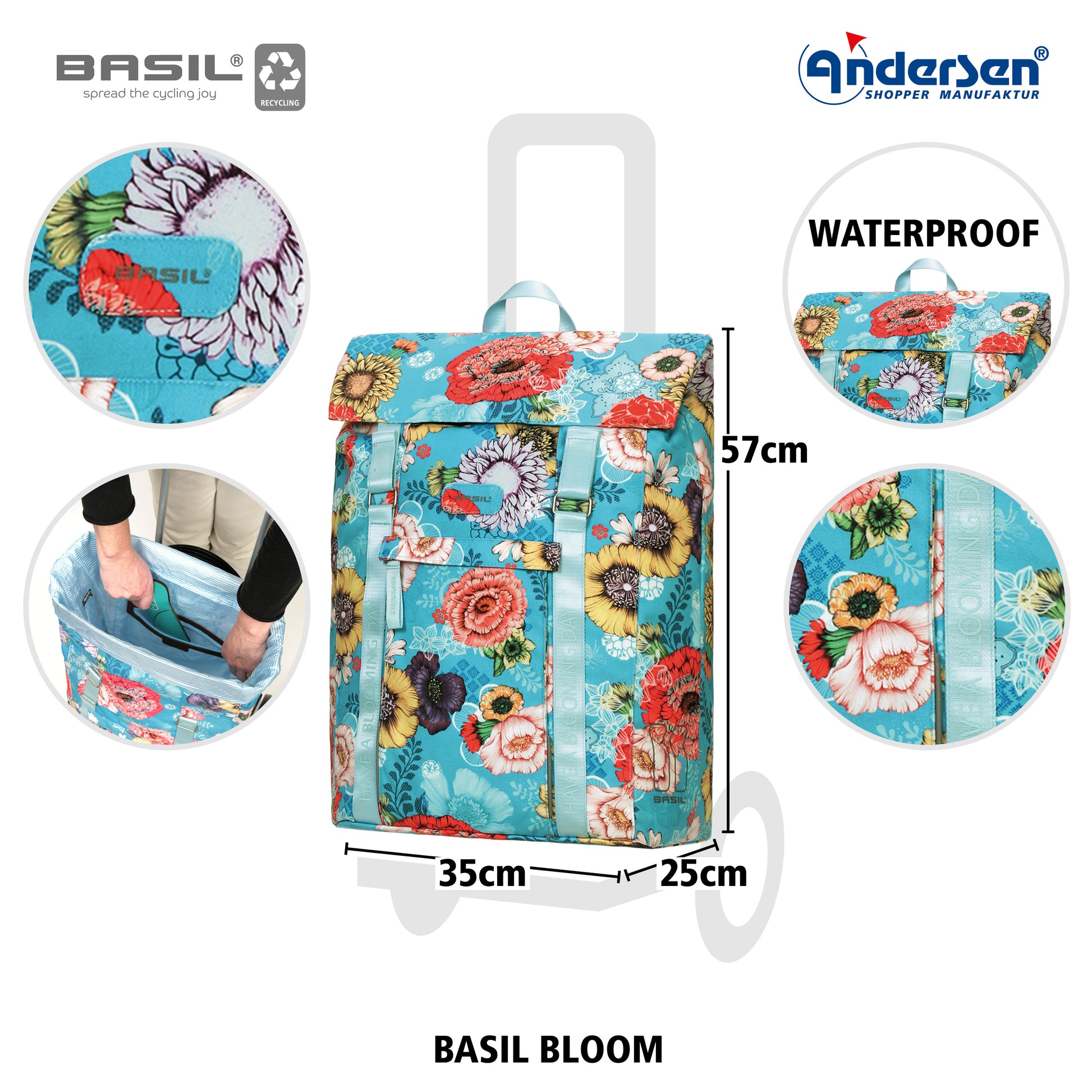 Tasche Basil Bloom blau_2