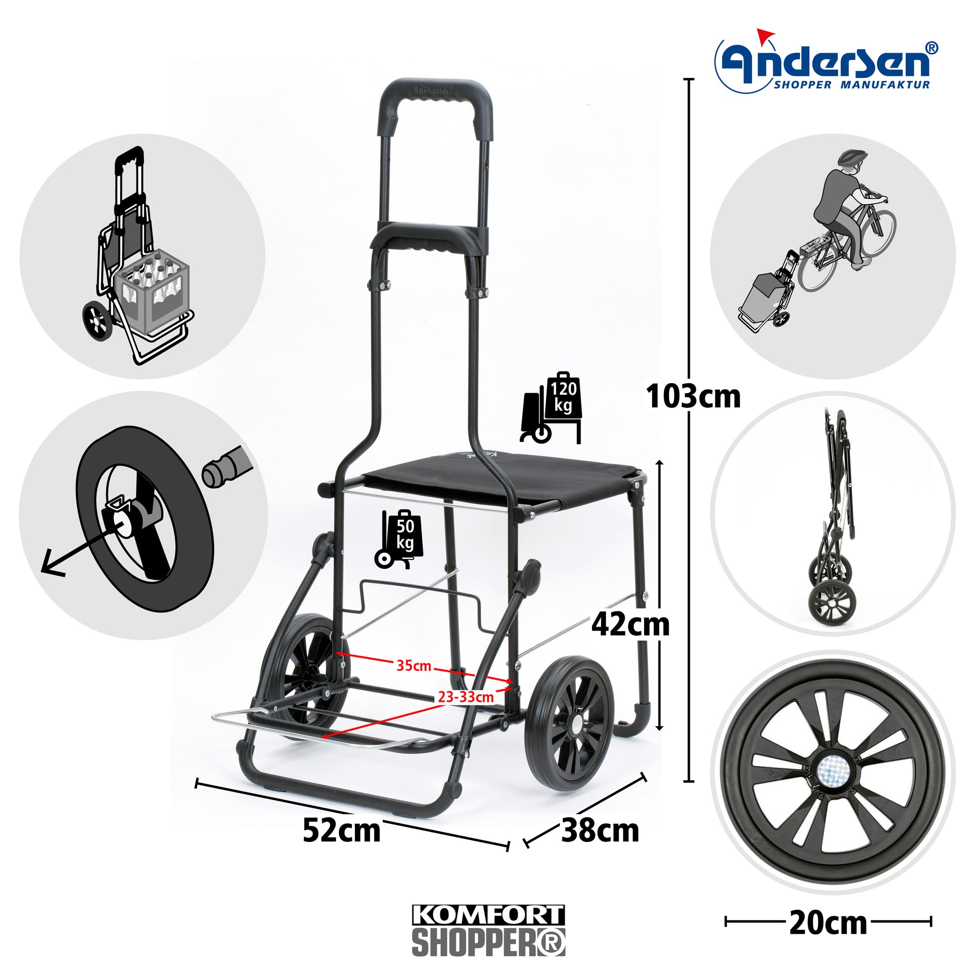 Komfort Shopper Wismar silbergrau_2